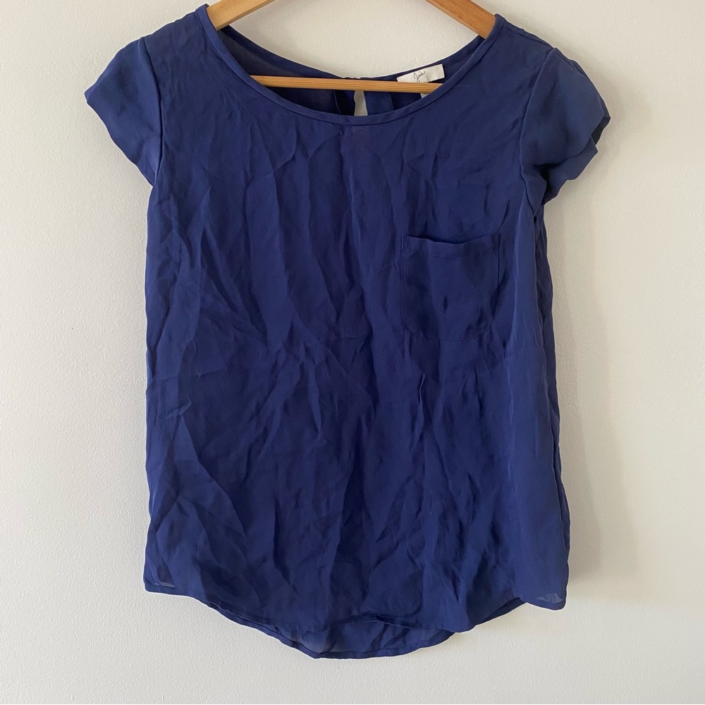 Joie Navy Short Sleeve Top